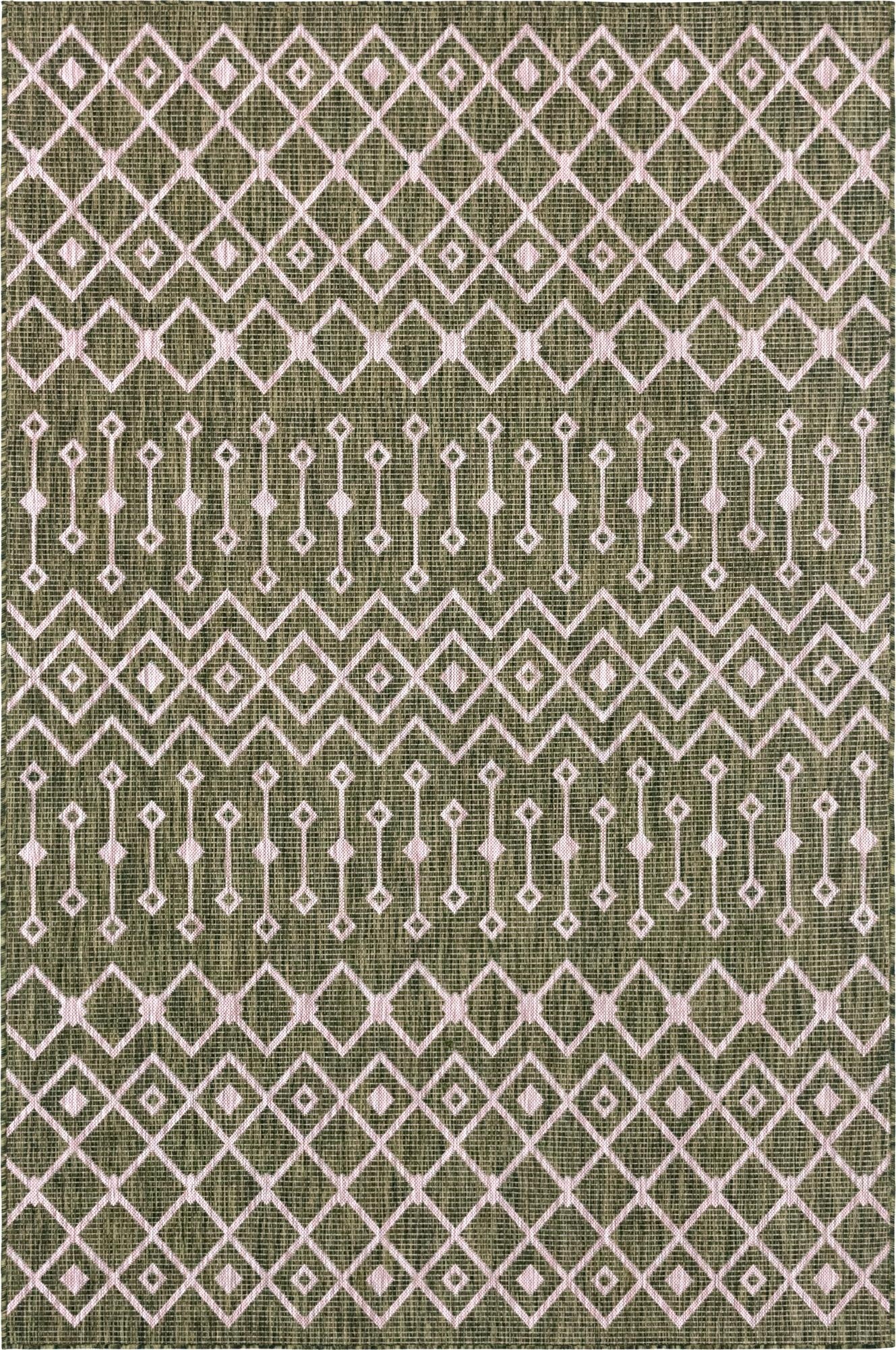 Primary image 6' x 9'  Washable Trellis Indoor / Outdoor Rug