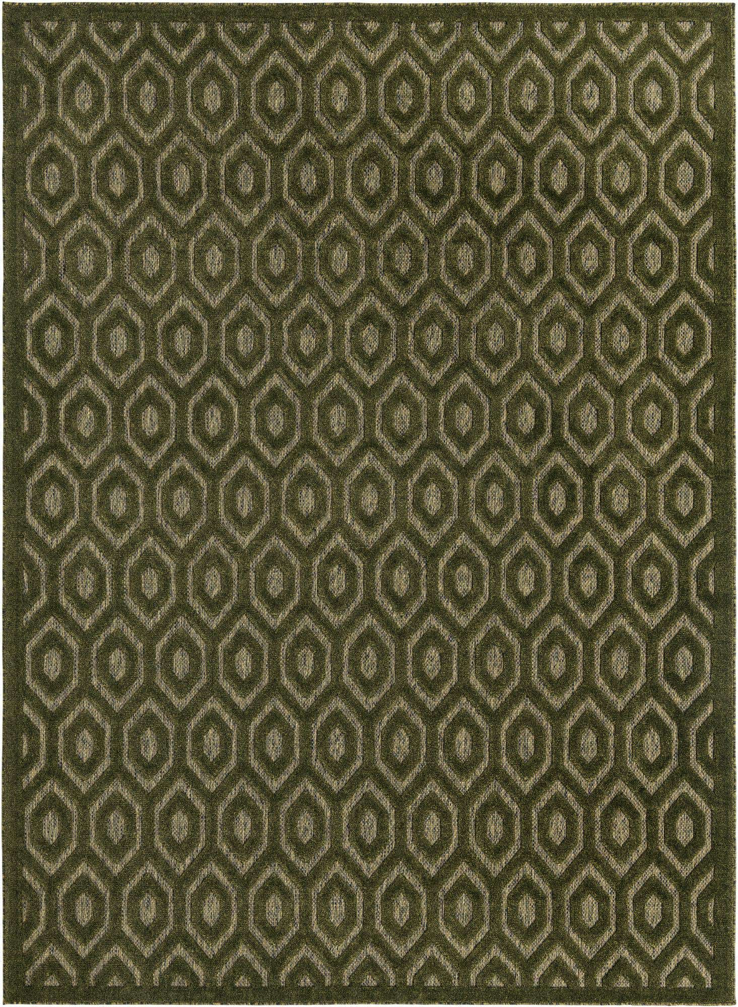 9' x 12' Easy-Clean Trellis Textured Indoor / Outdoor Rug