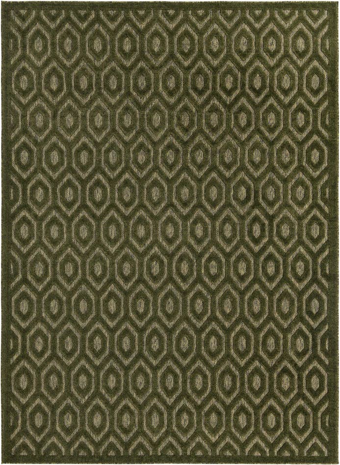 Detail image of 9' x 12' Easy-Clean Trellis Textured Indoor / Outdoor Rug