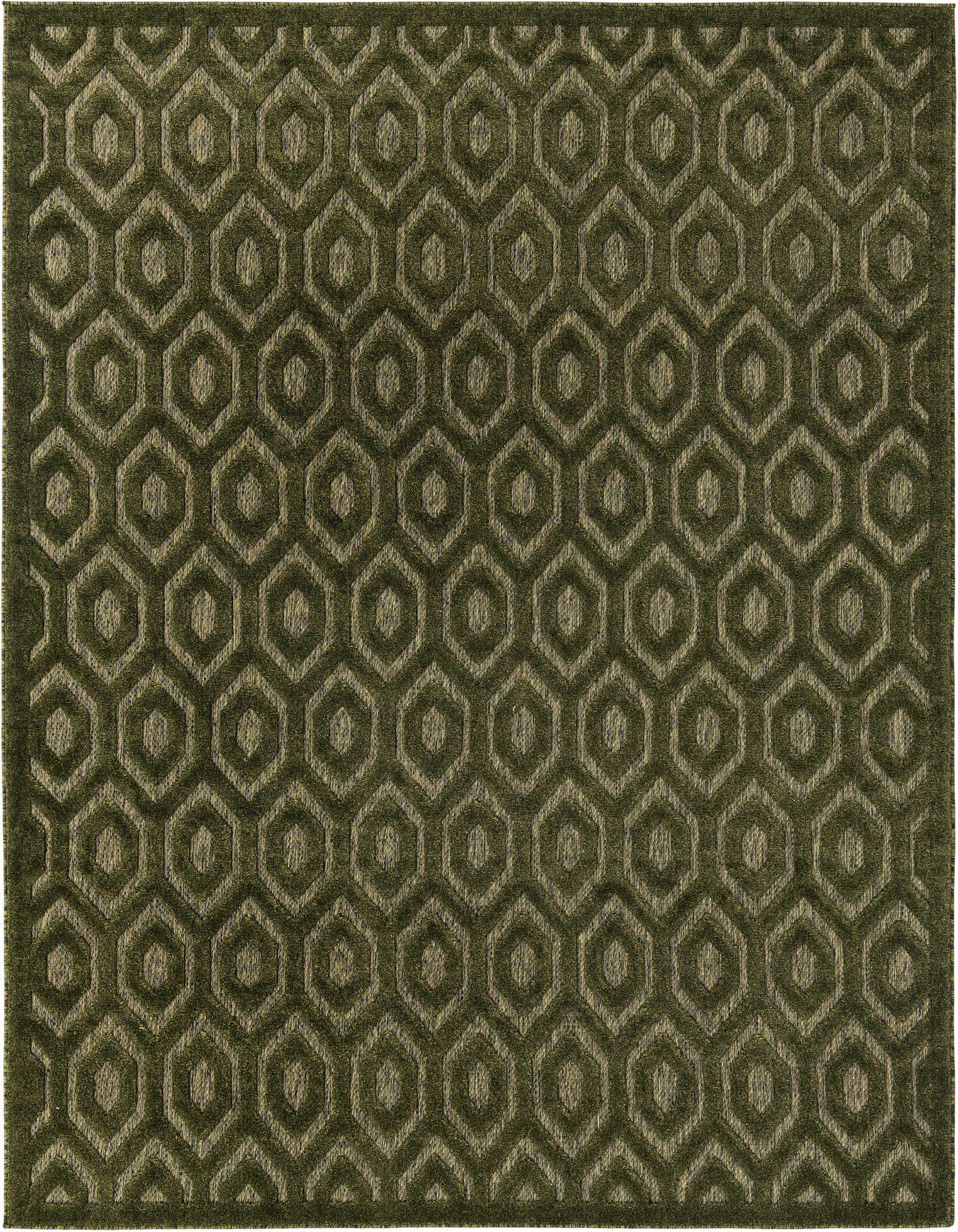 7' 10 x 10' Easy-Clean Trellis Textured Indoor / Outdoor Rug