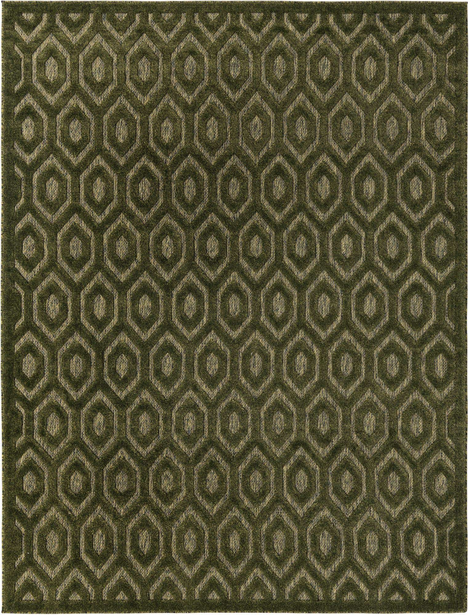 7' 10 x 10' Easy-Clean Trellis Textured Indoor / Outdoor Rug