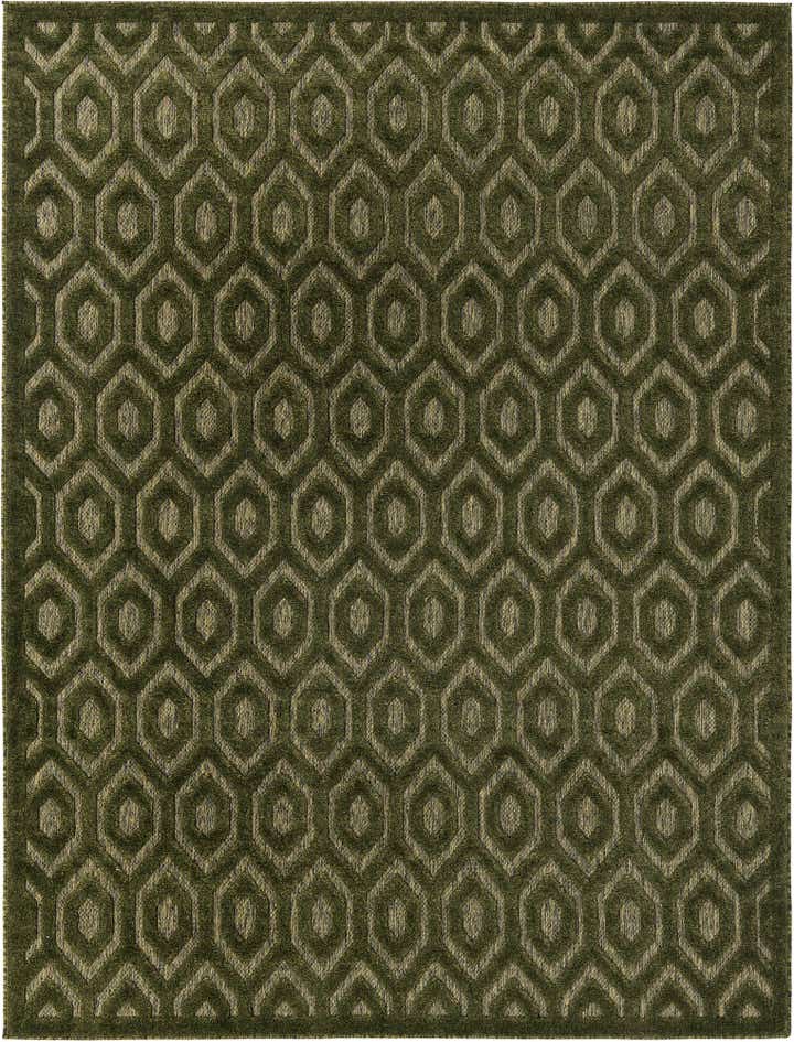 7' 10 x 10' Easy-Clean Trellis Textured Indoor / Outdoor Rug