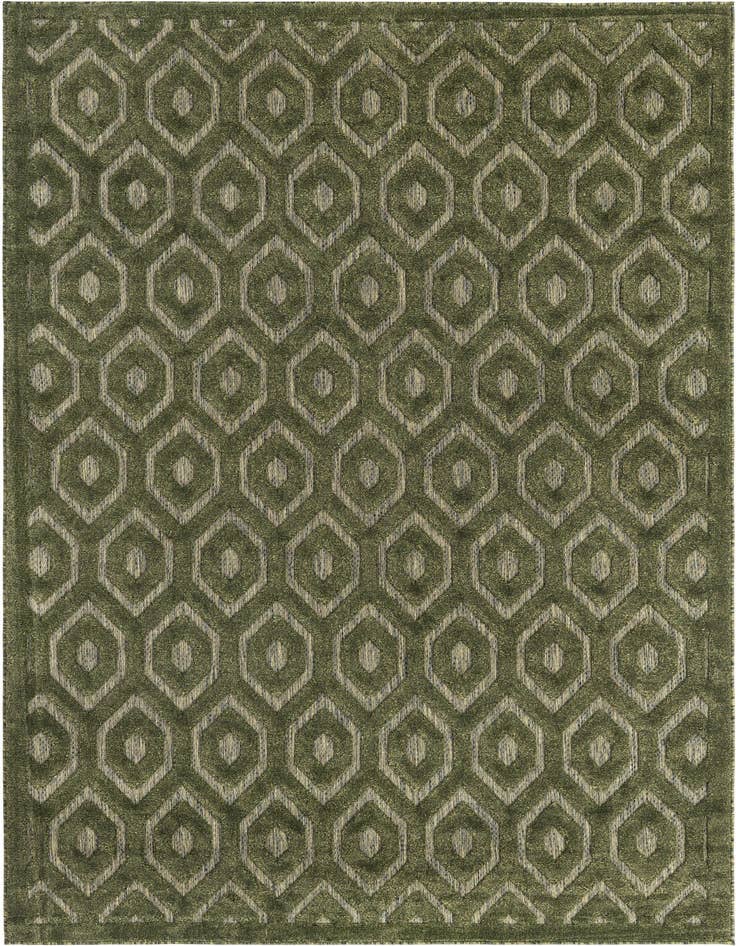 Detail image of 6' x 9' Easy-Clean Trellis Textured Indoor / Outdoor Rug