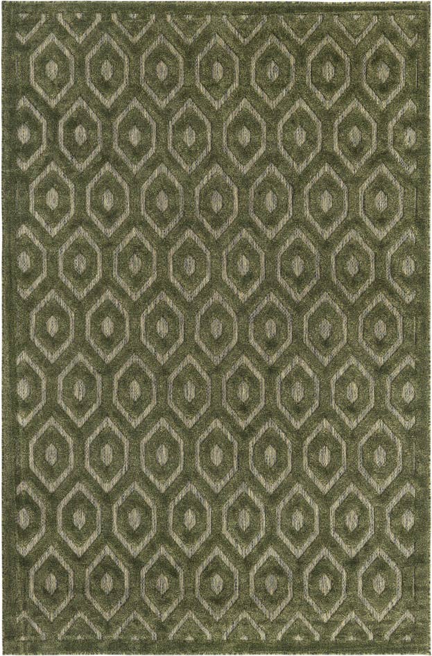 Detail image of 6' x 9' Easy-Clean Trellis Textured Indoor / Outdoor Rug