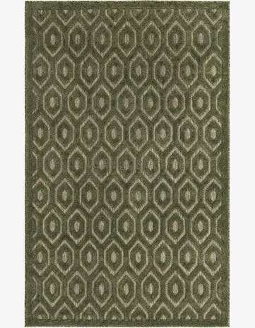 5' 3 x 8' Easy-Clean Trellis Textured Indoor / Outdoor Rug
