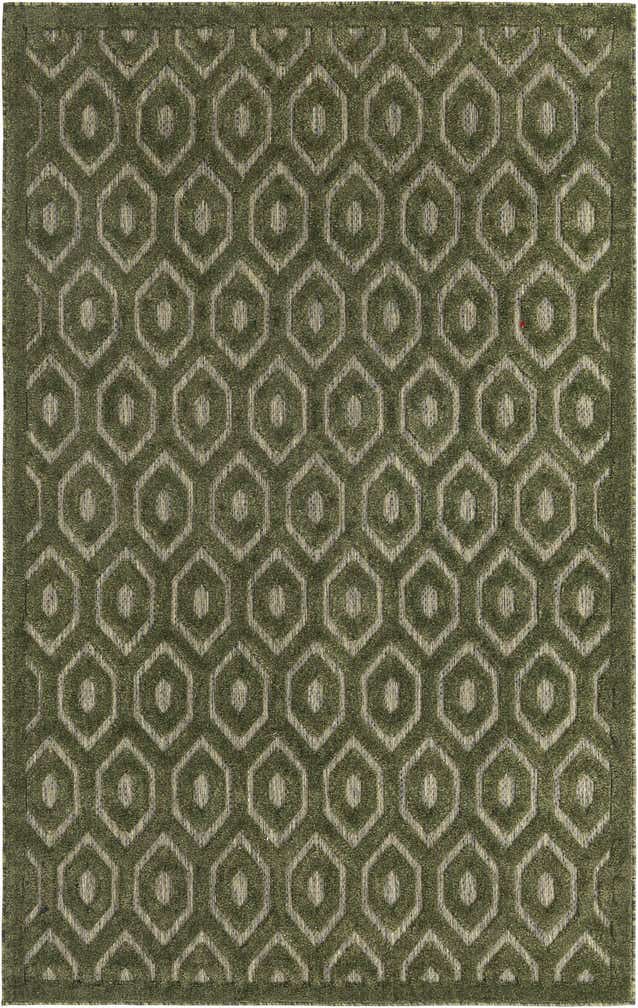5' 3 x 8' Easy-Clean Trellis Textured Indoor / Outdoor Rug