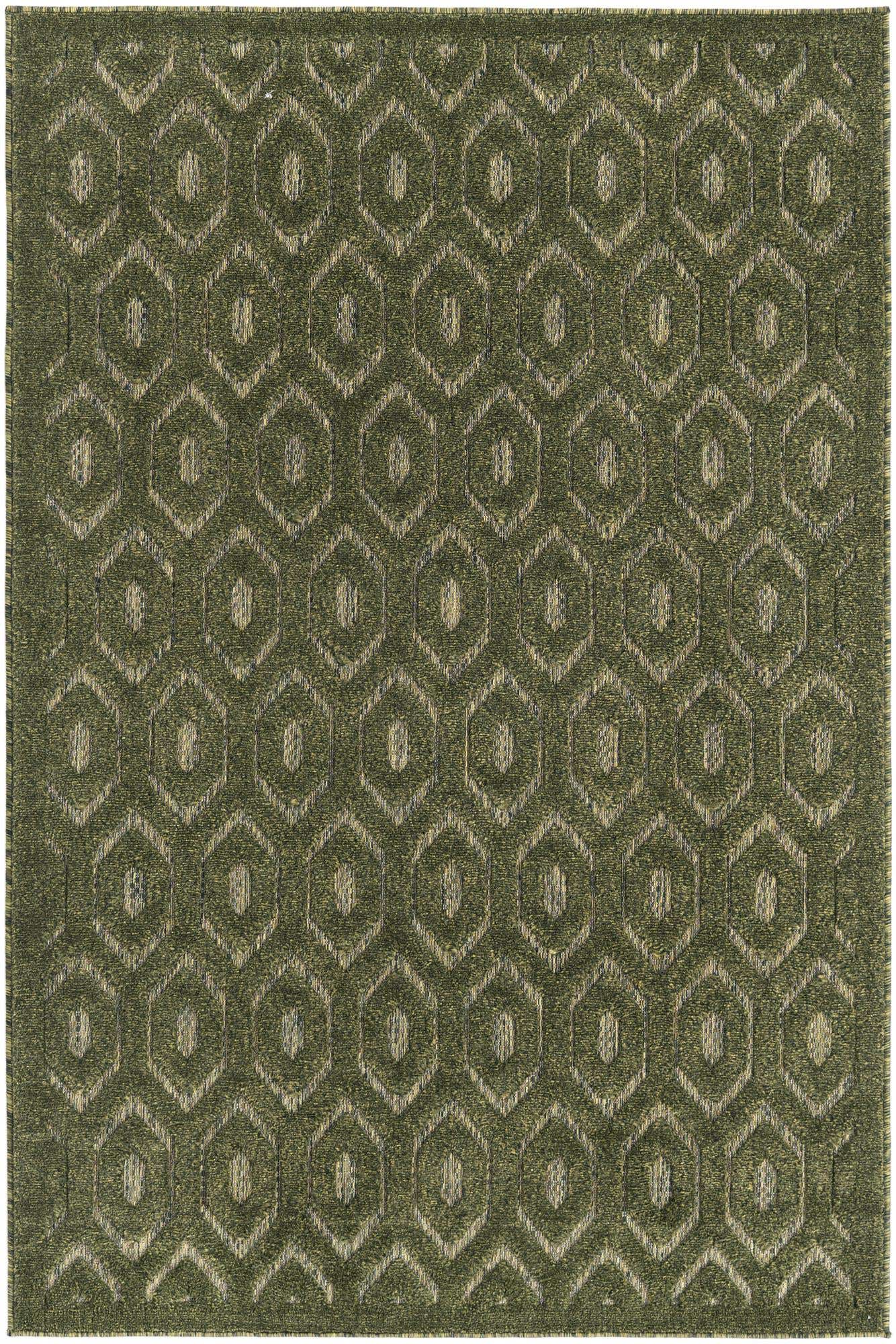 4' x 6' Easy-Clean Trellis Textured Indoor / Outdoor Rug