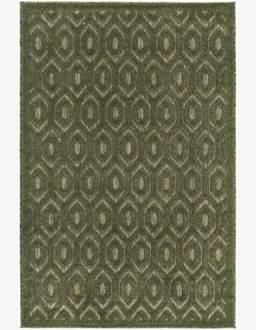 4' x 6' Easy-Clean Trellis Textured Indoor / Outdoor Rug