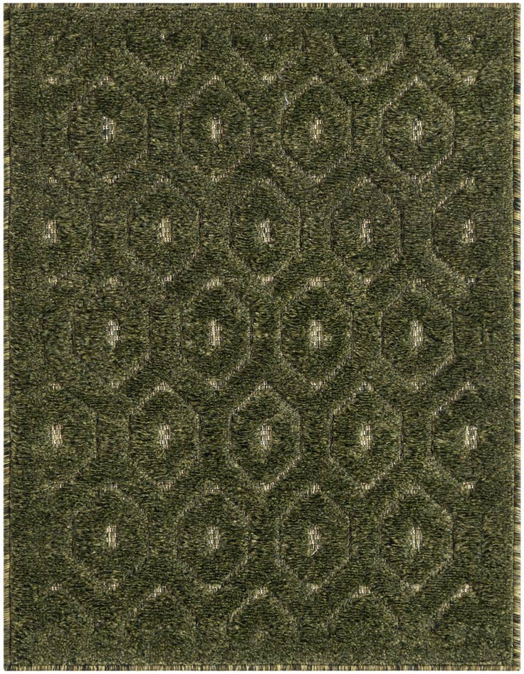 Detail image of 2' x 3' Easy-Clean Trellis Textured Indoor / Outdoor Rug