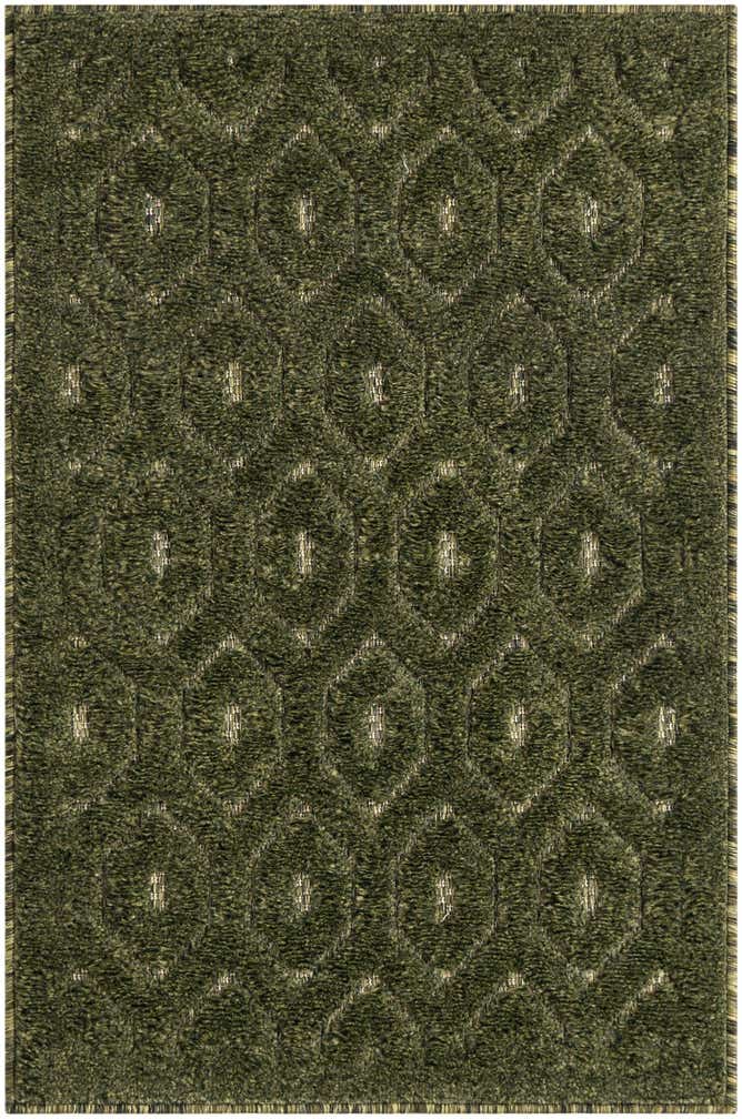 2' x 3' Easy-Clean Trellis Textured Indoor / Outdoor Rug