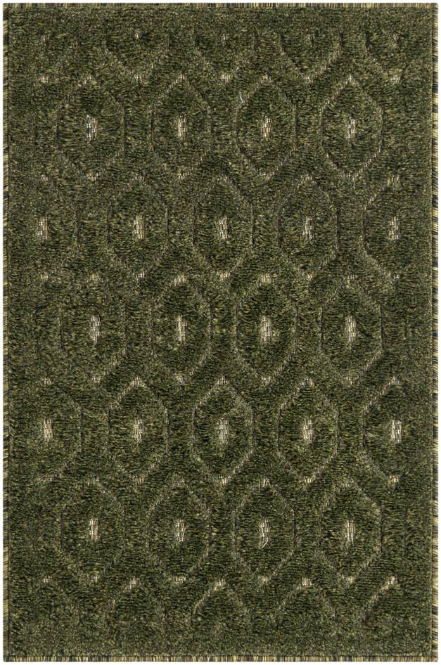 Detail image of 2' x 3' Easy-Clean Trellis Textured Indoor / Outdoor Rug