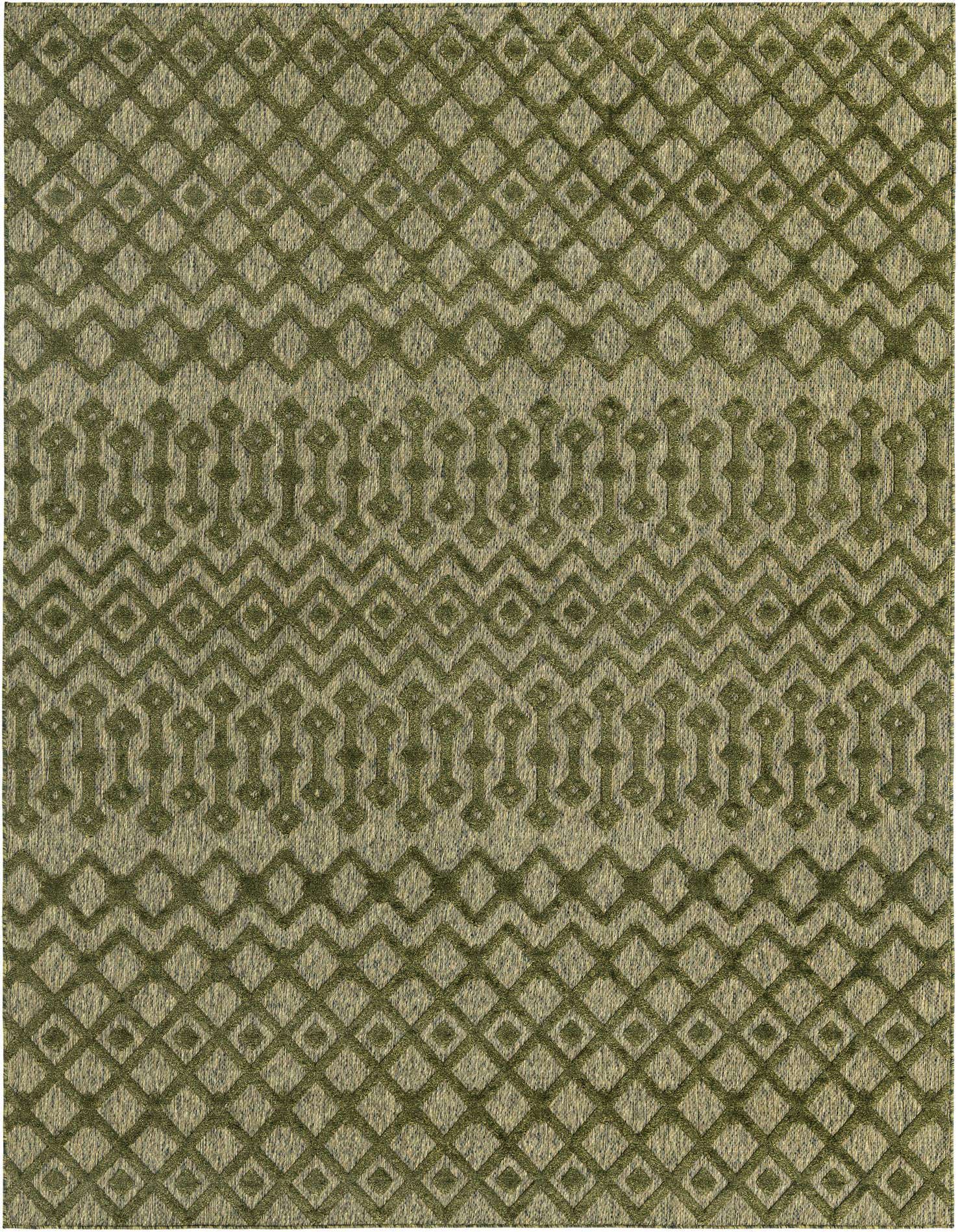 9' x 12' Easy-Clean Trellis Textured Indoor / Outdoor Rug