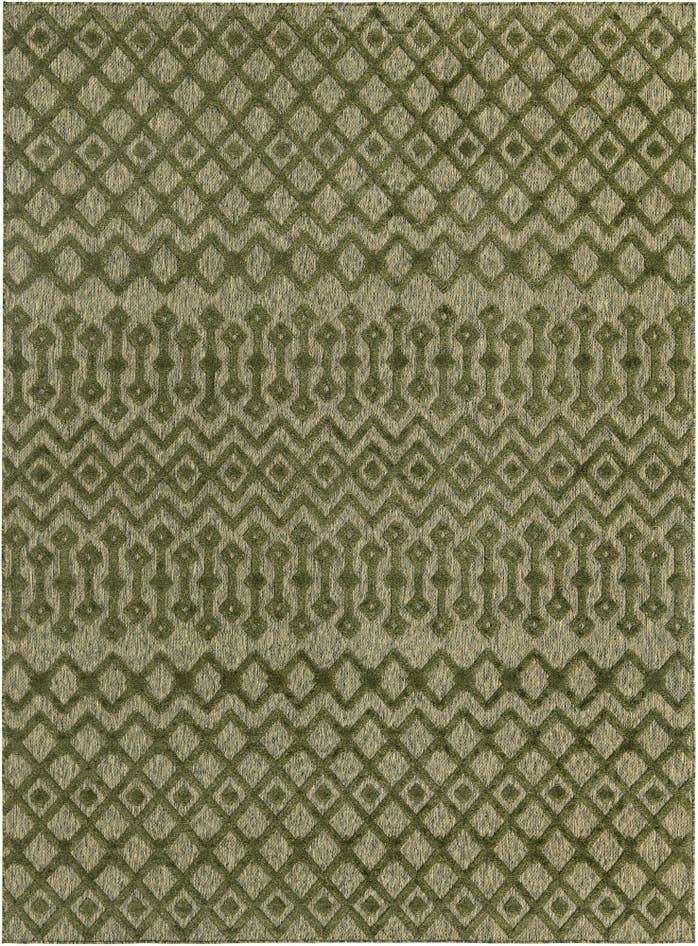 Detail image of 9' x 12' Easy-Clean Trellis Textured Indoor / Outdoor Rug