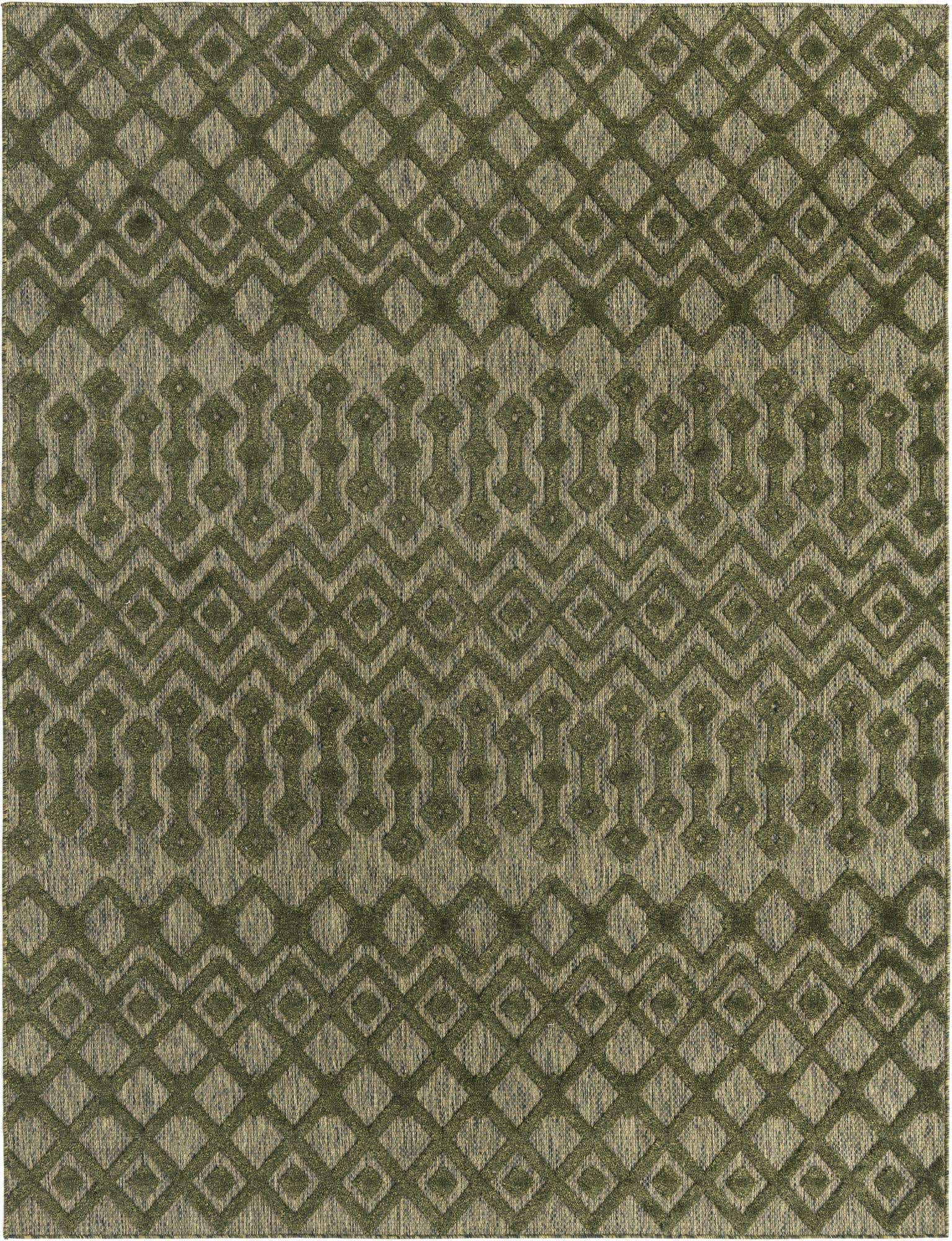 7' 10 x 10' Easy-Clean Trellis Textured Indoor / Outdoor Rug