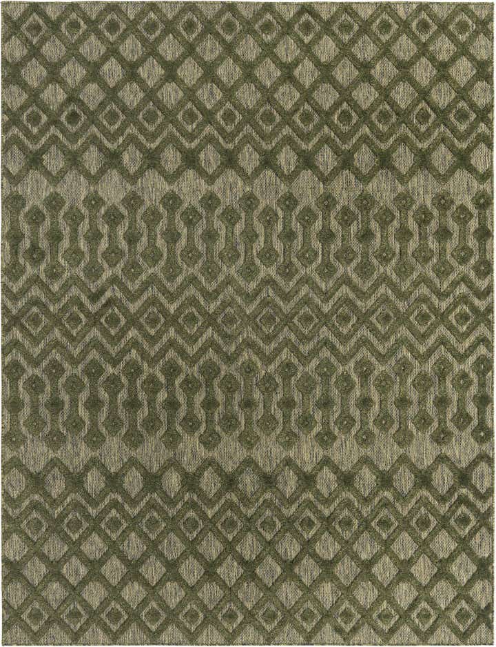 7' 10 x 10' Easy-Clean Trellis Textured Indoor / Outdoor Rug