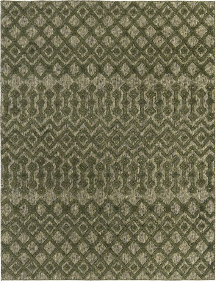 Detail image of 7' 10 x 10' Easy-Clean Trellis Textured Indoor / Outdoor Rug