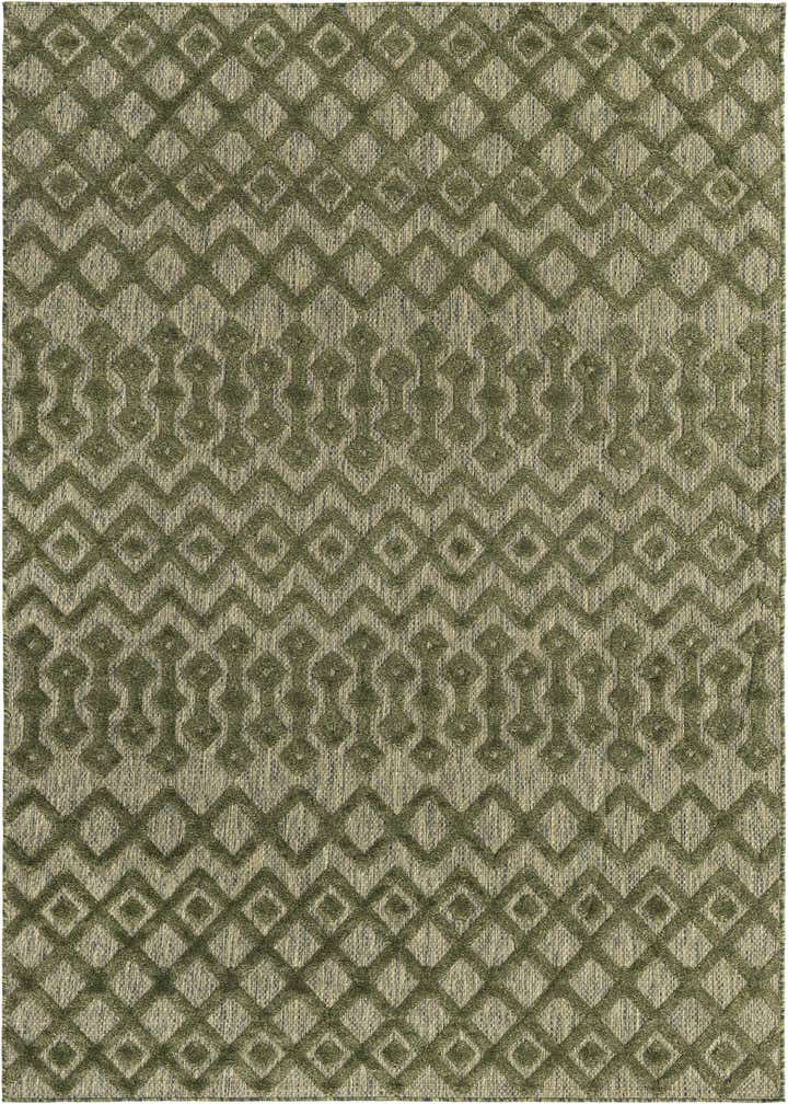 6' x 9' Easy-Clean Trellis Textured Indoor / Outdoor Rug