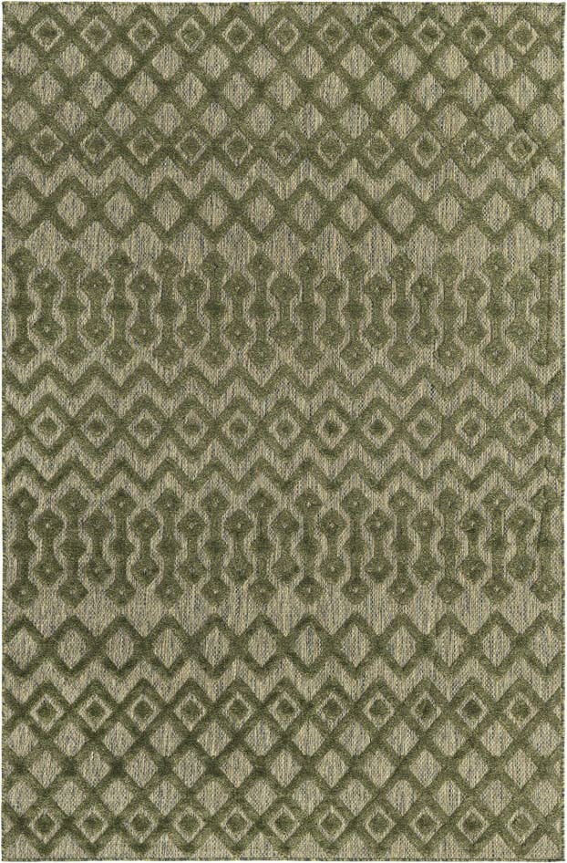 Detail image of 6' x 9' Easy-Clean Trellis Textured Indoor / Outdoor Rug