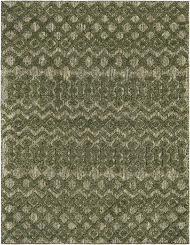 Detail image of 5' 3 x 8' Easy-Clean Trellis Textured Indoor / Outdoor Rug