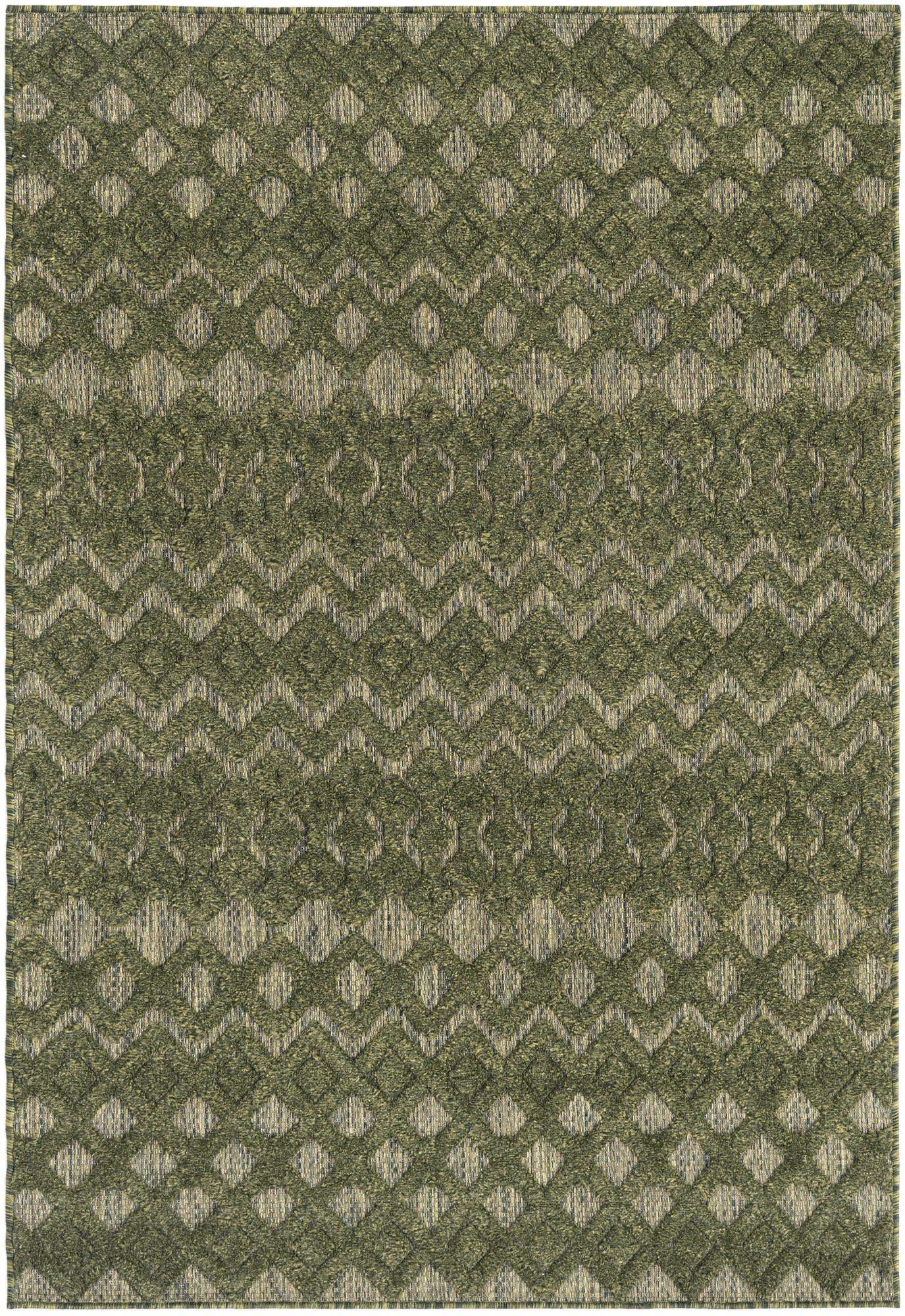 4' x 6' Easy-Clean Trellis Textured Indoor / Outdoor Rug