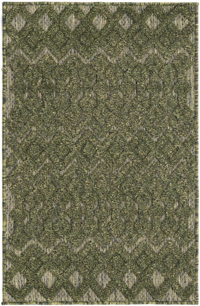 2' x 3' Easy-Clean Trellis Textured Indoor / Outdoor Rug