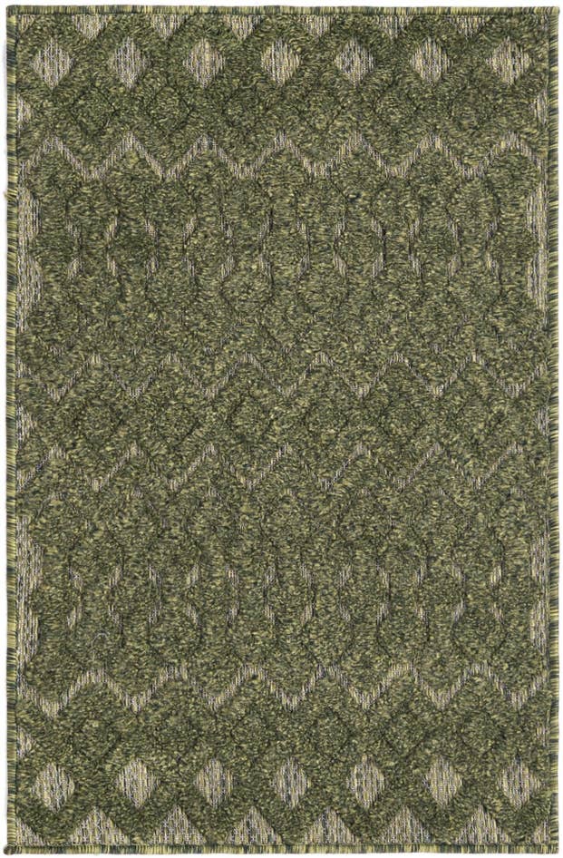 Detail image of 2' x 3' Easy-Clean Trellis Textured Indoor / Outdoor Rug