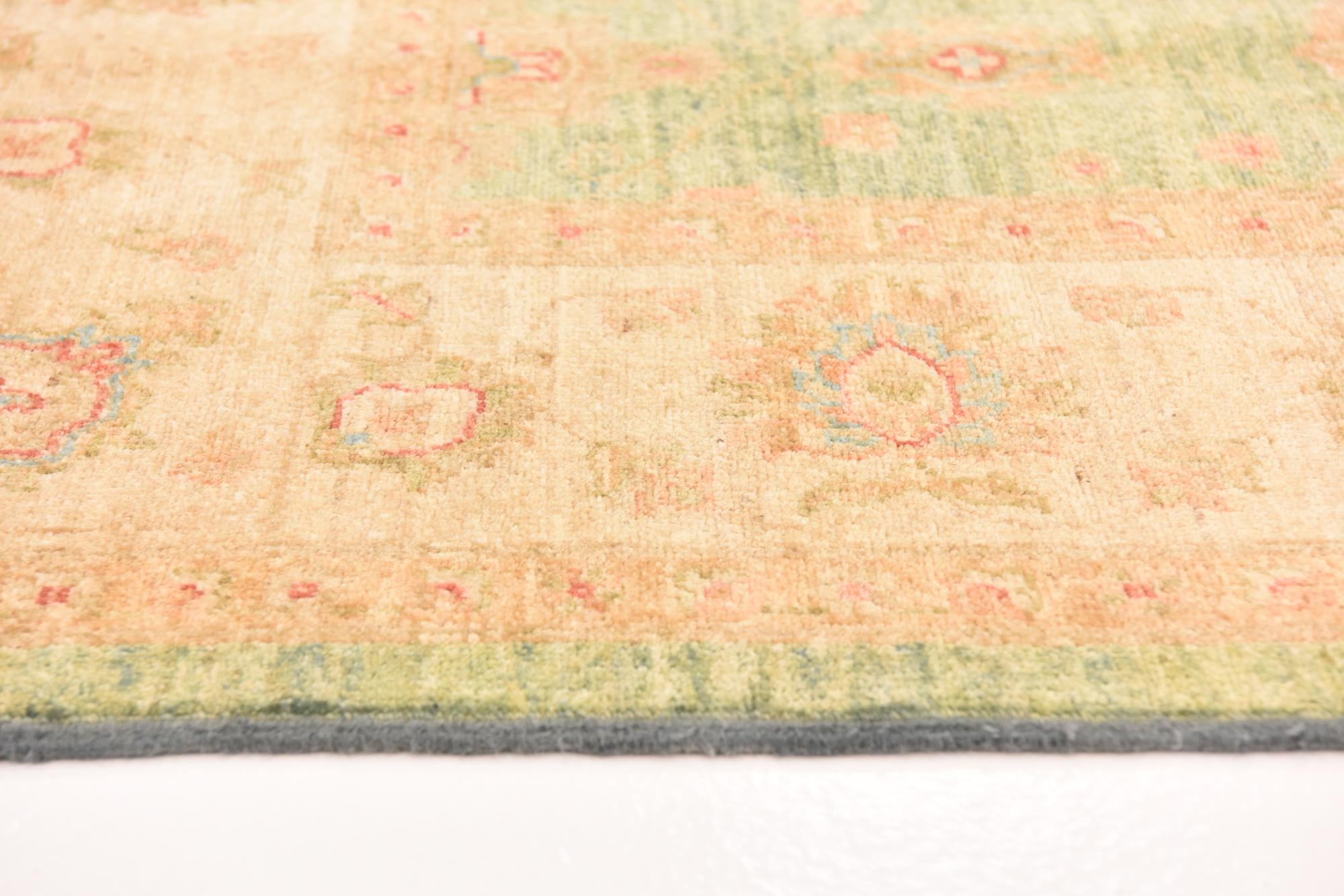6' 9 x 8' 3 Hand Knotted Peshawar Ziegler Rug