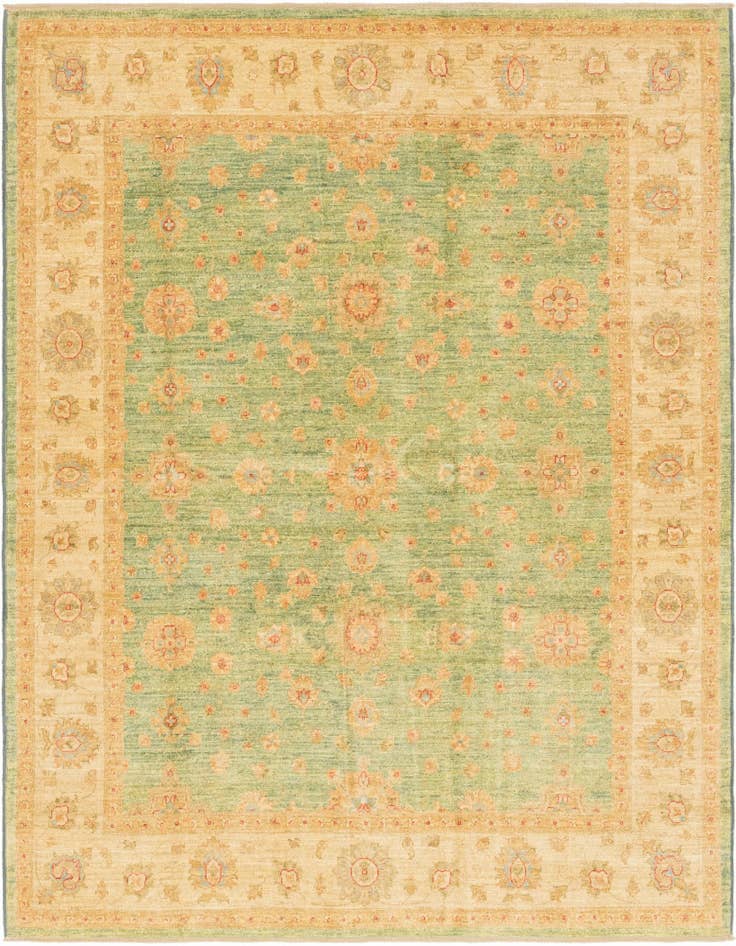 Detail image of 6' 9 x 8' 3 Hand Knotted Peshawar Ziegler Rug