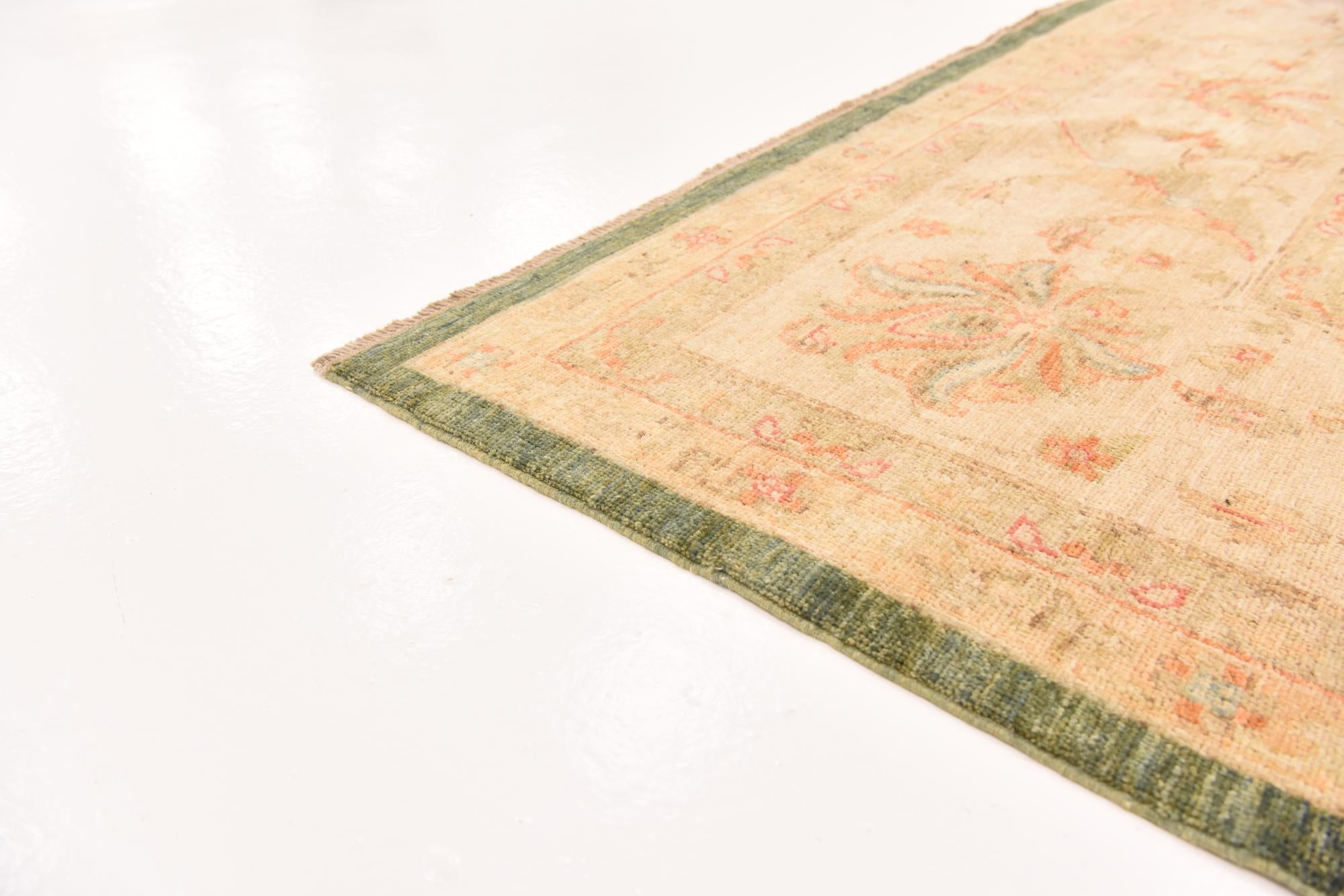 9' 11 x 12' 11 Hand Knotted Peshawar Ziegler Rug