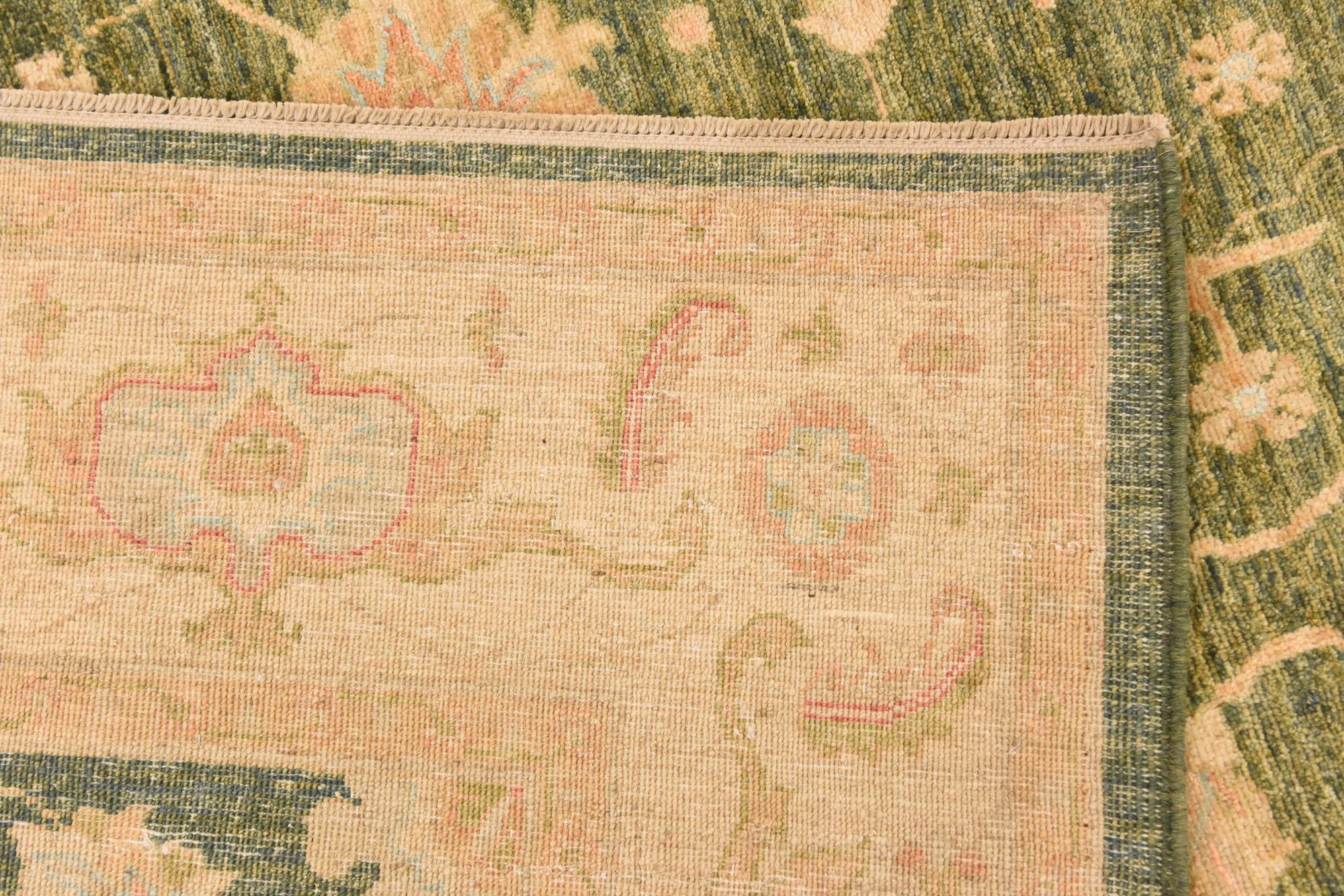 6' 9 x 10' 2 Hand Knotted Peshawar Ziegler Rug