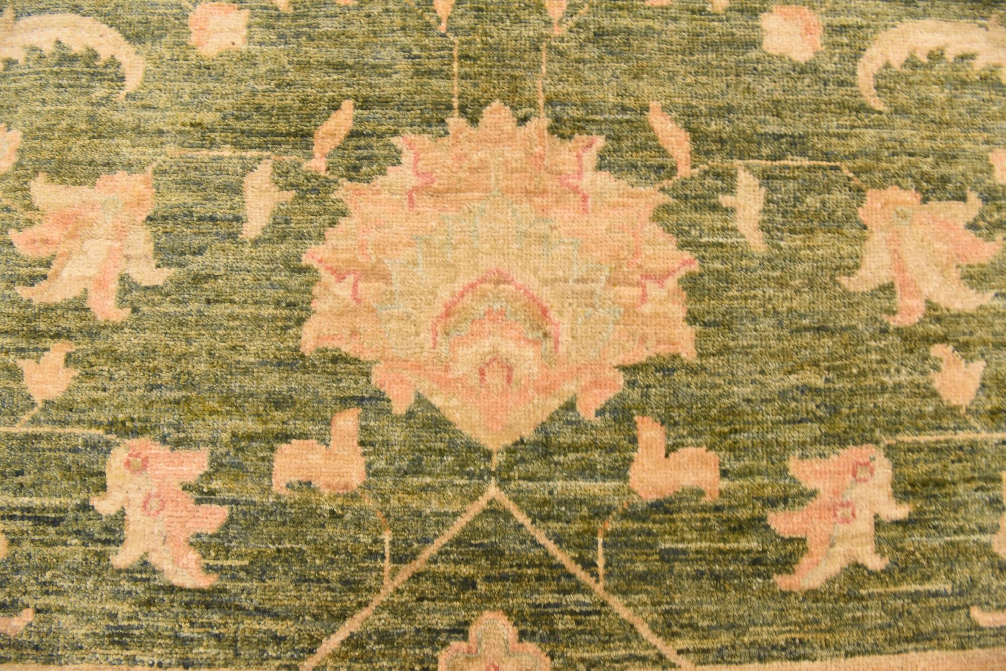8' 3 x 11' 2 Hand Knotted Peshawar Ziegler Rug