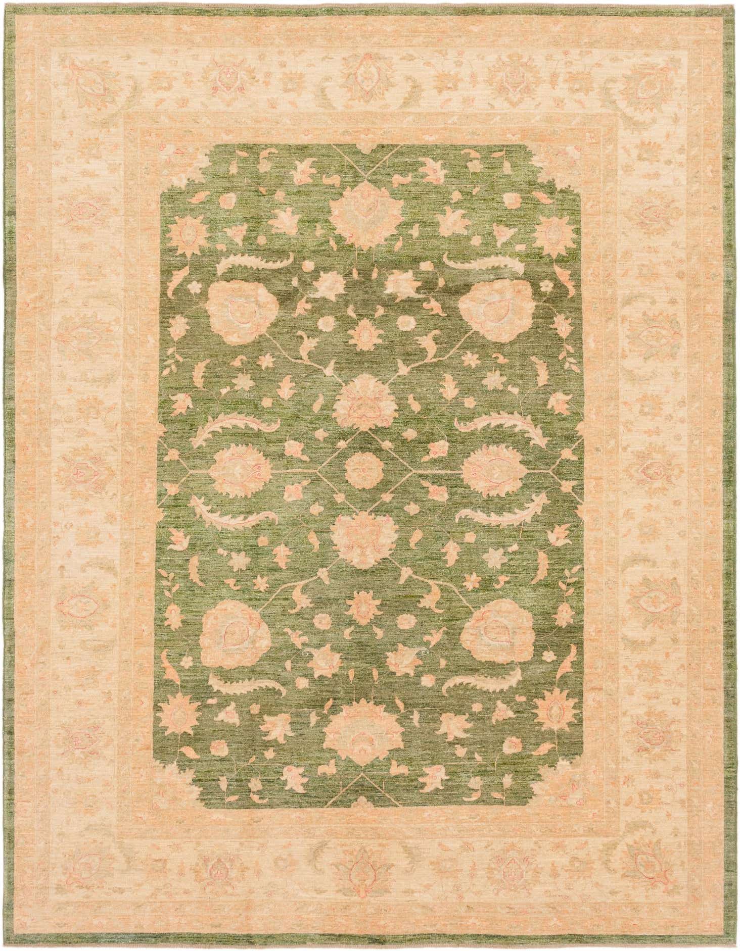 8' 3 x 11' 2 Hand Knotted Peshawar Ziegler Rug