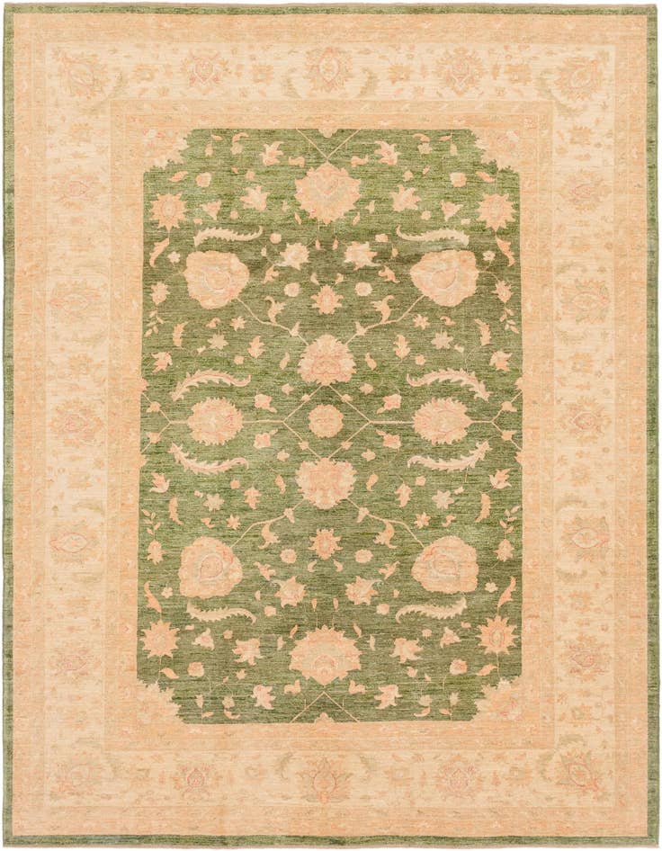 Detail image of 8' 3 x 11' 2 Hand Knotted Peshawar Ziegler Rug