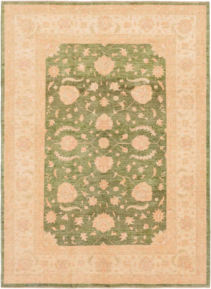 Detail image of 8' 3 x 11' 2 Hand Knotted Peshawar Ziegler Rug