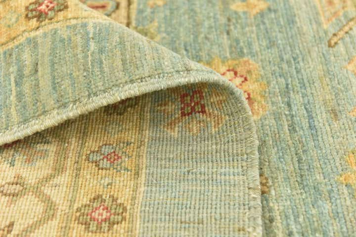 5' 8 x 8' Hand Knotted Peshawar Ziegler Rug