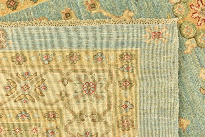 5' 8 x 8' Hand Knotted Peshawar Ziegler Rug