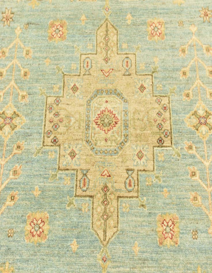 Detail image of 5' 8 x 8'  Hand Knotted Peshawar Ziegler Rug