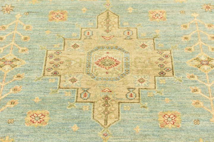 5' 8 x 8' Hand Knotted Peshawar Ziegler Rug