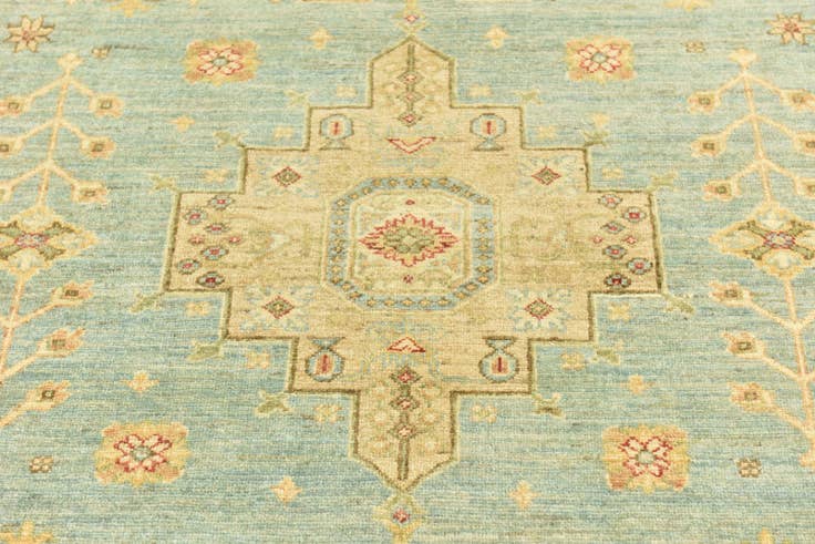 Detail image of 5' 8 x 8' Hand Knotted Peshawar Ziegler Rug