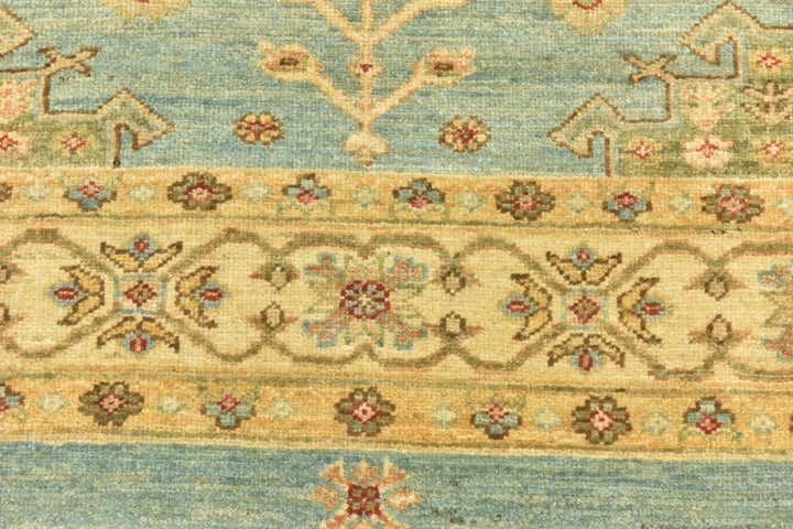 5' 8 x 8' Hand Knotted Peshawar Ziegler Rug