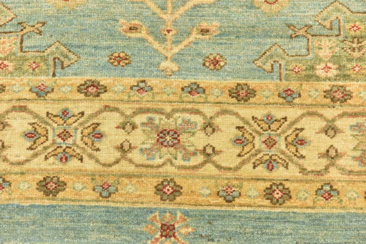 Detail image of 5' 8 x 8' Hand Knotted Peshawar Ziegler Rug