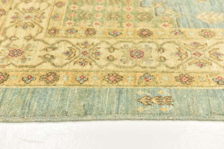 5' 8 x 8' Hand Knotted Peshawar Ziegler Rug