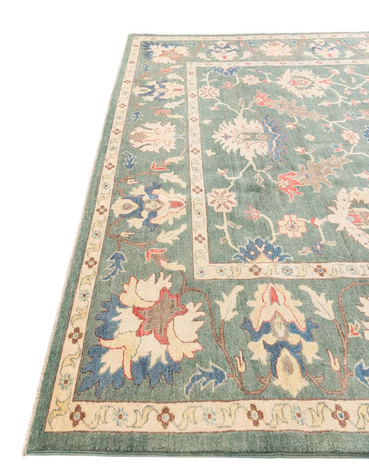 Detail image of 8' x 10' 9 Hand Knotted Peshawar Ziegler Rug