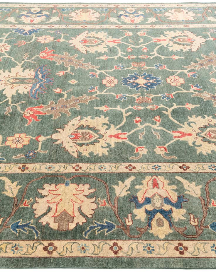 Detail image of 8' x 10' 9 Hand Knotted Peshawar Ziegler Rug