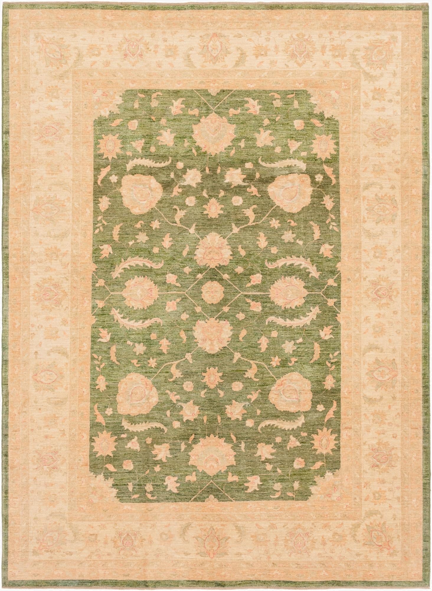 8' 3 x 11' 2  Hand Knotted Peshawar Ziegler Rug