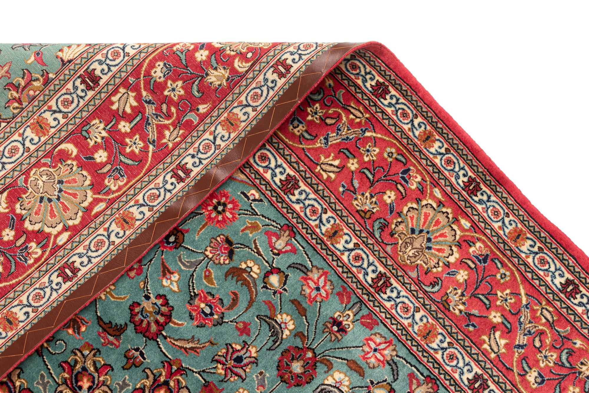 6' 8 x 9' 9 Hand Knotted Qom Persian Rug