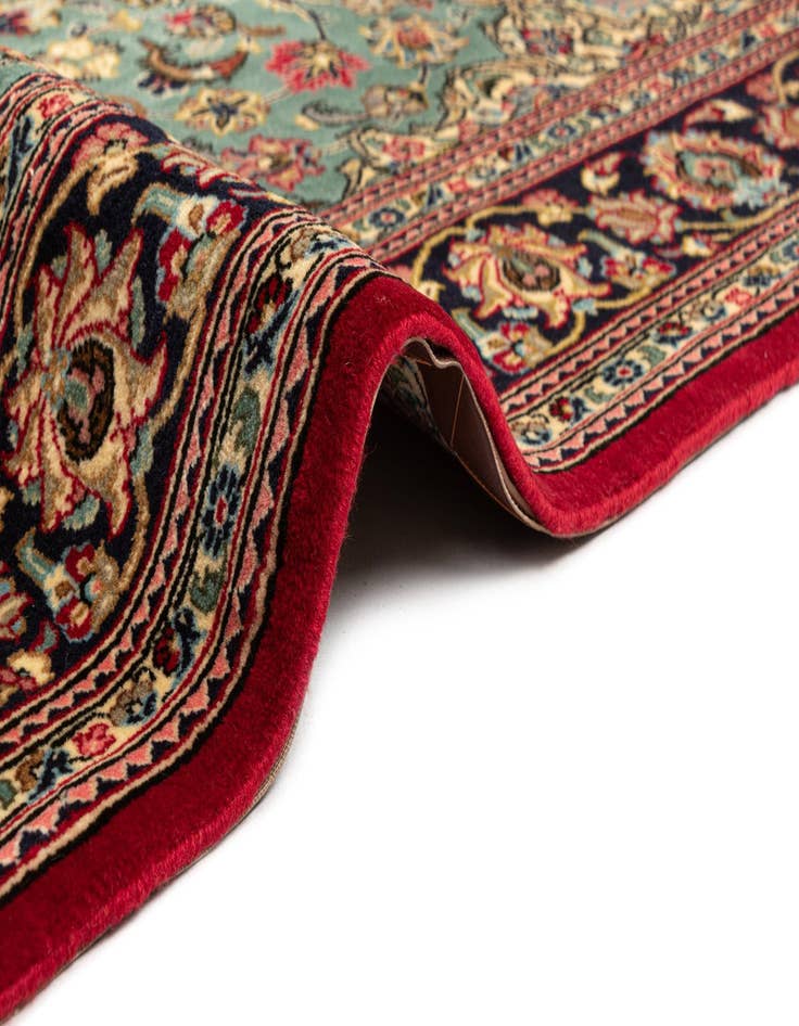 Detail image of 4' 8 x 7' 3  Hand Knotted Qom Persian Rug