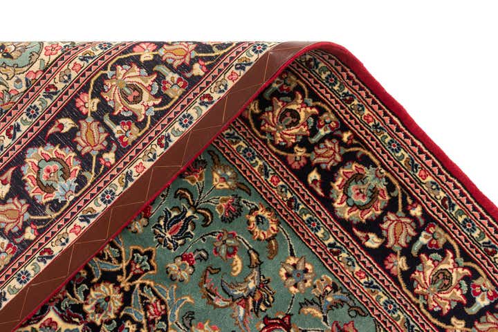 4' 8 x 7' 3 Hand Knotted Qom Persian Rug