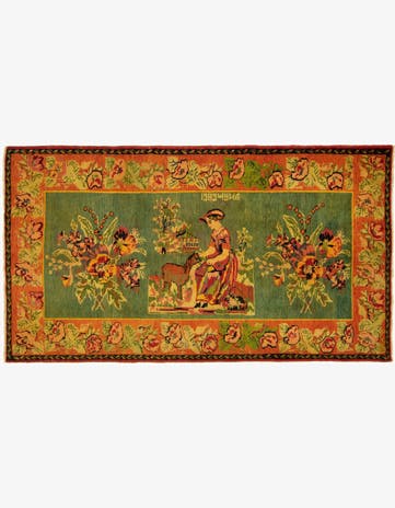 4' 5 x 7' 11 Hand Knotted Russia Wool Rug