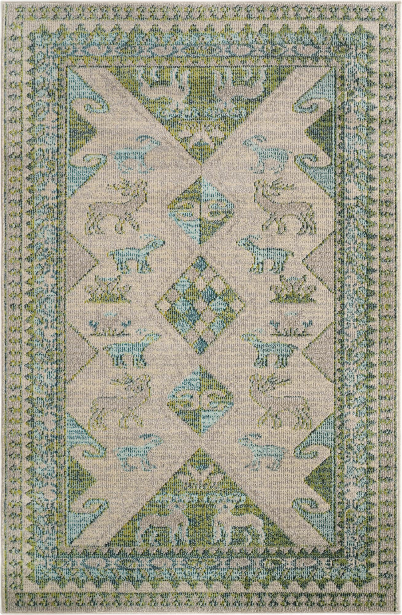 Primary image 4' x 6'  Washable Santa Fe Rug